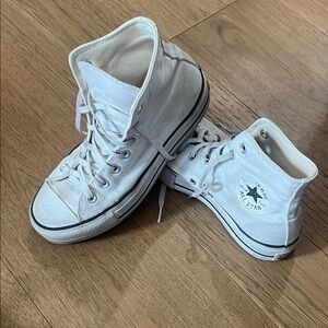 Converse White High-Top Athletic Shoes
